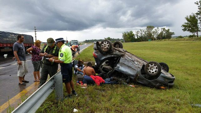 Volcaron en la Autovía 14: dos heridos