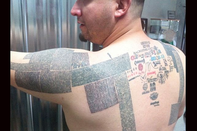 Se va a tatuar 100.000 direcciones de páginas web para lograr un récord