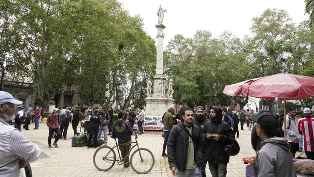 La previa se hizo en la plaza 25 de Mayo.