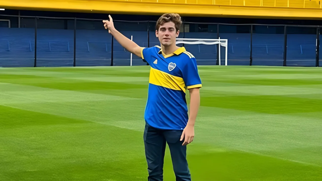 Franco Colapinto en la Bombonera