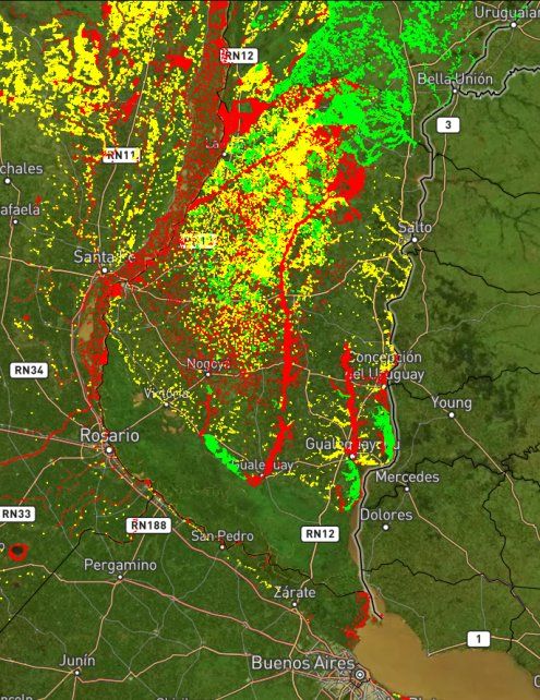 Imágenes satelitales disponibles en www.mapalegal.crea.org.ar/otbn/entre-rios/ Gentileza: Cauce