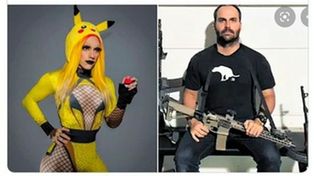 El hijo de Bolsonaro se burló del hijo de Alberto Fernández 
