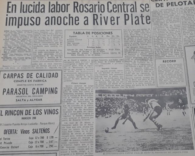 El arranque del cuadrangular final con victoria sobre River. Así lo publicó La Capital.