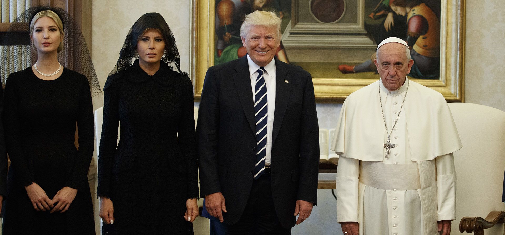 Ivanka Trump, la primera dama Melania Trump y el presidente Donald Trump junto al papa Francisco durante una reunión en el Vaticano, el miércoles 24 de mayo de 2017. (Foto AP/Evan Vucci, Archivo) Ivanka Trump, la primera dama Melania Trump y el presidente Donald Trump junto al papa Francisco durante una reunión en el Vaticano, el miércoles 24 de mayo de 2017. (Foto AP/Evan Vucci, Archivo)