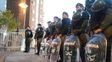 Un retén de Gendarmería ubicado esta mañana en Rioja y 1º de Mayo.&nbsp;