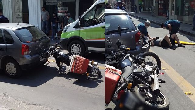 El accidente de este miércoles en calle Gualeguaychú.&nbsp;