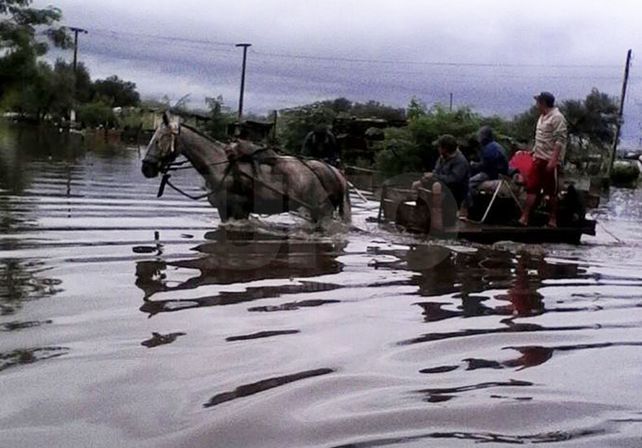La crecida del Salado en la vieja Tablada