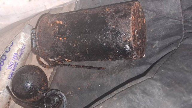 Paraná: hallaron granadas y proyectil lacrimógeno en una mochila