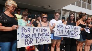 Marcha por la aparici&oacute;n con vida de F&aacute;tima Acevedo