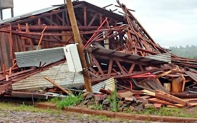 Catastrófico. La localidad de San Vicente fue castigada por el meteoro.