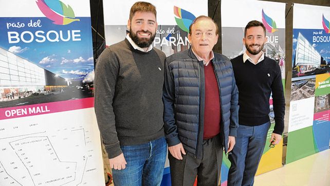 El empresario Lucio Di Santo y sus hijos Luciano y Lelio