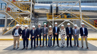 Karina Milei y Romina Diez, en la inauguración de la nueva planta de Dreyfus en Santa Fe