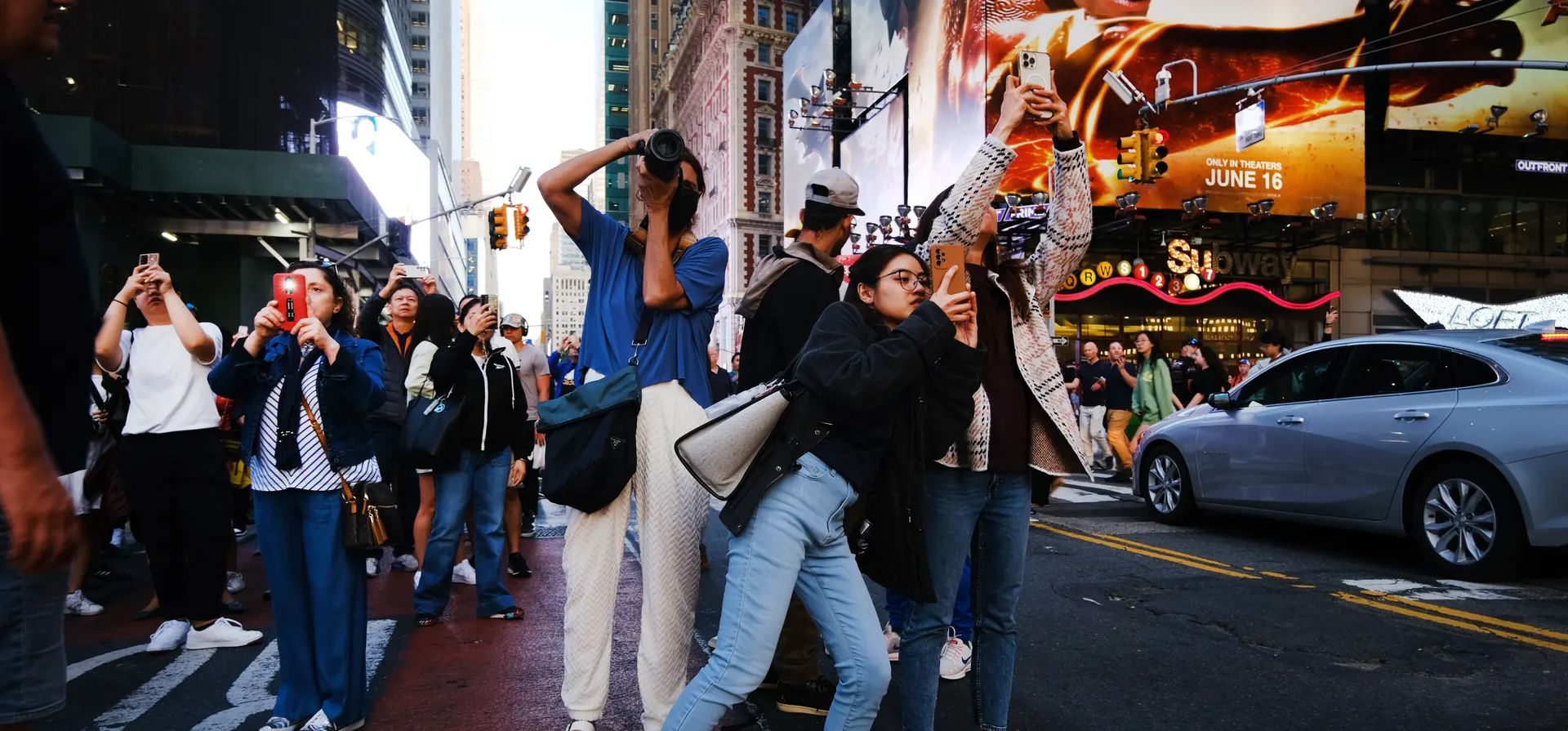 Luz del sol, cámara, acción: 42nd Street en Times Square. Fotografía: Spencer Platt/Getty Images