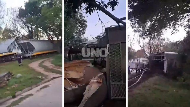 El tren descarriló en pasaje Irala y López y Planes