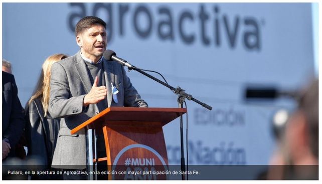 Pullaro en Agroactiva: Quiten las retenciones para que cada peso que genere el campo quede en la región