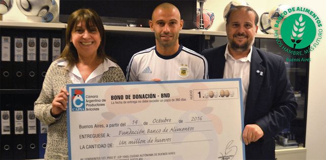La donación de Mascherano: un millón de huevos para comedores infantiles