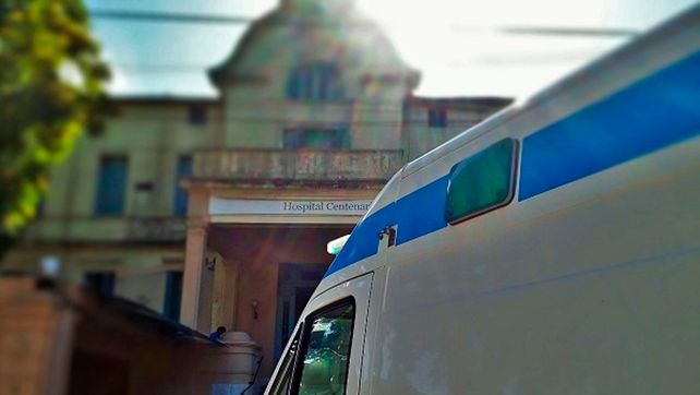Entre Ríos. Frente del Hospital Centenario de Gualeguaychú donde el fallecido recibió el último socorro.