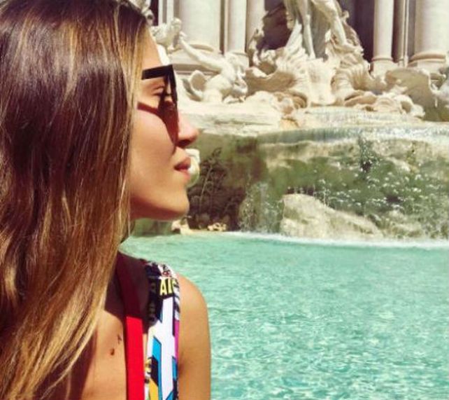 Jimena Barón viajó a Italia para seguir de cerca a Del Potro en el torneo de Roma