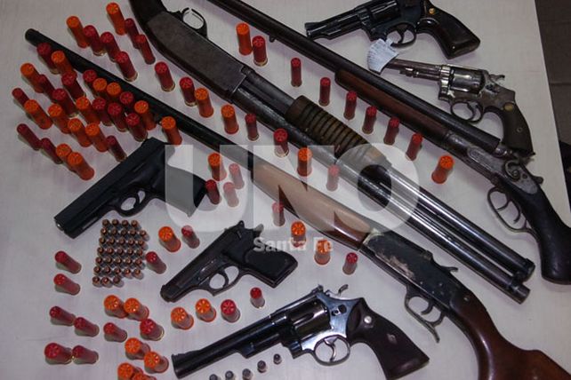 Se secuestraron numerosas armas de fuego el fin de semana en la ciudad