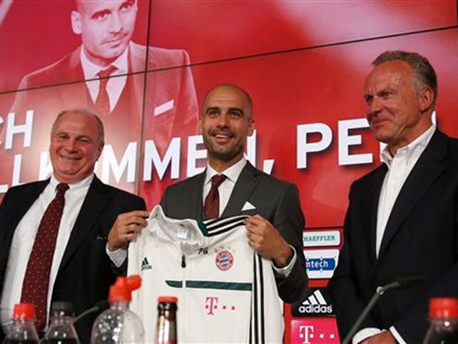 Pep Guardiola fue presentado en el Bayern Munich