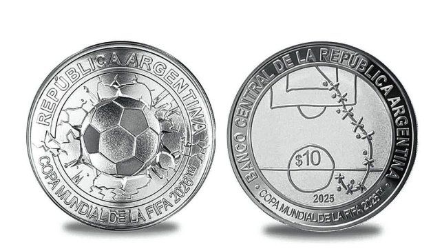 El BCRA homenajea el gol de Maradona con una moneda por el Mundial 2026. El BCRA homenajea el gol de Maradona con una moneda por el Mundial 2026.