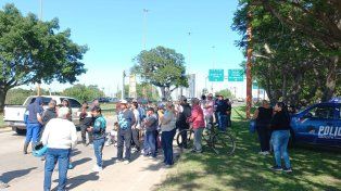 Corte de pescadores en la ruta 168