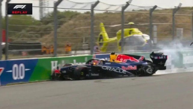Caos en el inicio del GP de Países Bajos: fuerte accidente de Verstappen