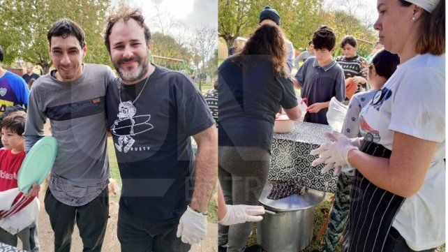 San Benito: Cultura Solidaria entregó 100 porciones de guiso a los vecinos