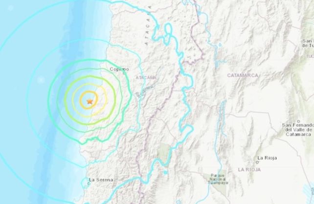 El lugar del epicentro del temblor