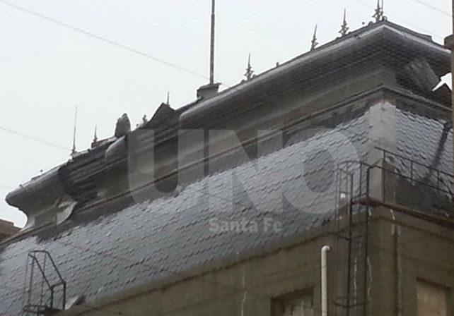 Así quedó la cúpula de la Casa Gris. Foto: Leandro