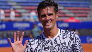 Federico Coria celebra el gran pase a la final, tras la victoria sobre Albert Ramos Viñolas.