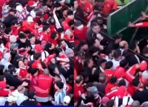 Caos e incidentes en el ingreso de los hinchas de River al estadio de Sarmiento de Junín