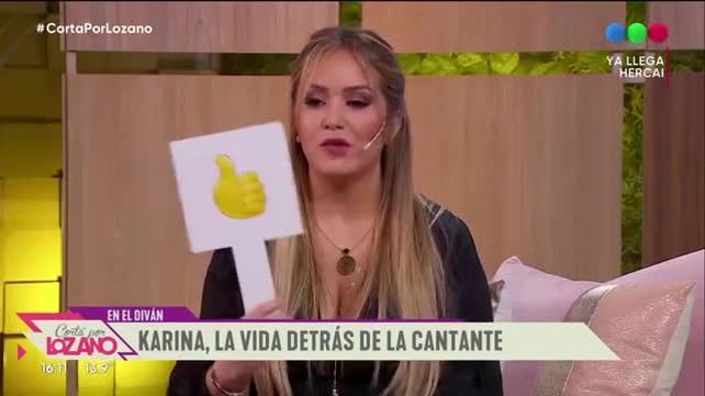 Karina pasó por el diván de Cortá por Lozano