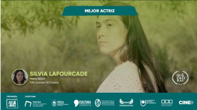 ACTRIZ. Silvia Lafourcade fue premiada en el Festival Guácaras
