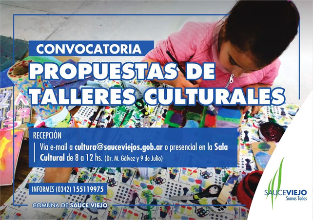 Continúa abierta la convocatoria para dictado de talleres culturales