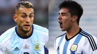 Gio Simeone y Roberto Pereyra están atentos a un llamado de Lionel Scaloni en caso de que se baje algún jugador a último momento.