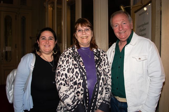 Florencia López, Stella Corbreguene y Rolando Giampauli