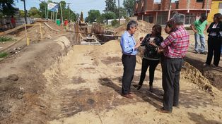 Presentan un 15% de avance las obras en el canal Roverano de Santo Tomé