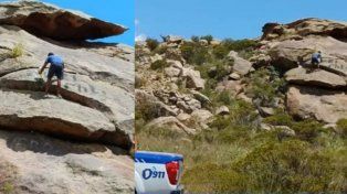 El turista tuvo que borrar lo escrito en una piedra en Córdoba