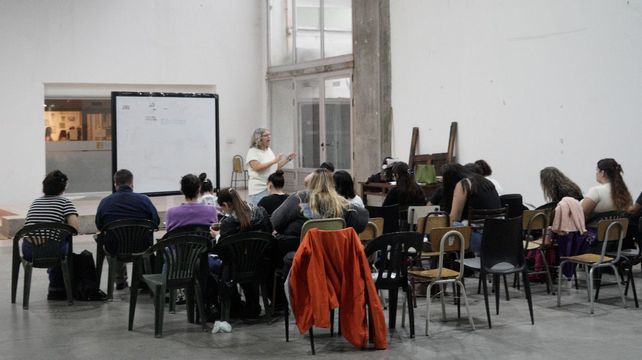 Clase pública en la facultad de Humanidades y Artes de la UNR.&nbsp;