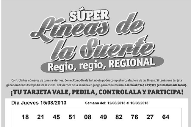 Seguí jugando con las Súper Líneas de las Suerte