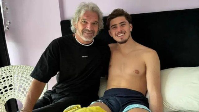 Joaquín Panichelli junto con su papá