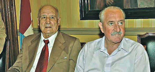 Con su amigo del alma. Brusa junto a Agustín Carlos Uleriche (quien falleciera el lunes 22 de agosto de 2011