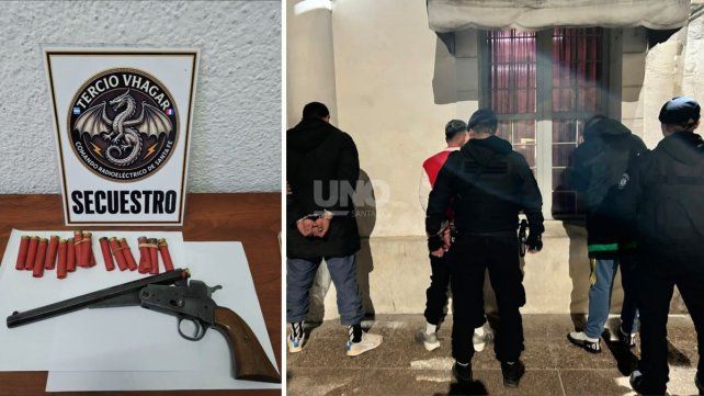 Tres violentos tiratiros fueron detenidos en la madrugada en barrio Punta Norte. A uno de ellos se le secuestró un pistolón&nbsp;