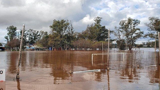 El río tapó parte del Club Pesca en la zona de la costanera de Concordia.