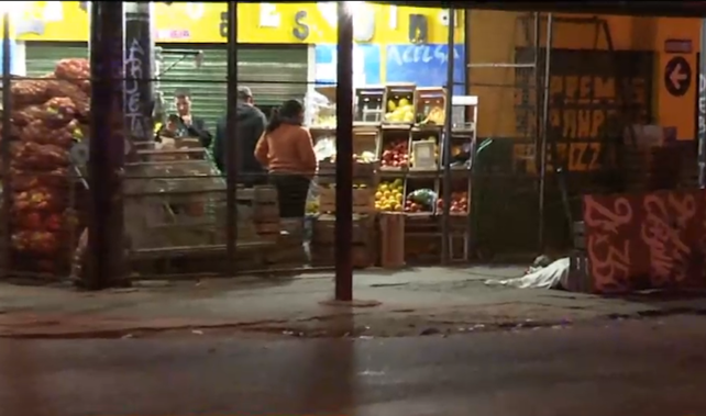 La esquina donde se produjo el ataque a tiros.