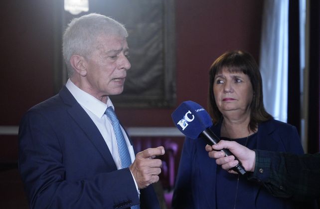 Los ministros Mariano Cúneo Libarona (Justicia) y Patricia Bullrich (Seguridad), del gobierno de La Libertad Avanza
