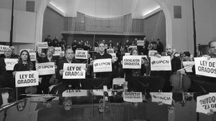 Los músicos de la reconocida orquesta entrerriana exigen la ley de Grados, frenada hace 3 años.&nbsp;