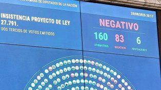 El oficialismo logró los 83 votos para mantener el veto de Javier Milei.