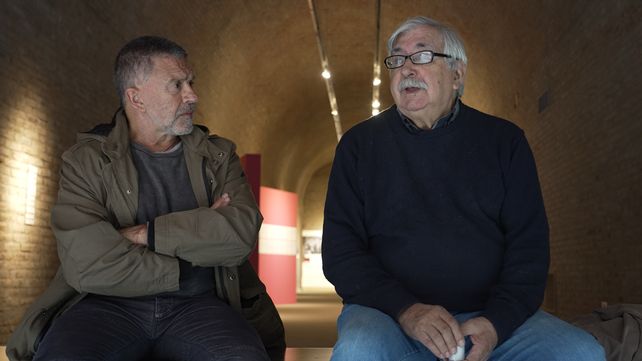 Laport junto al escritor Rafael Ielpi.